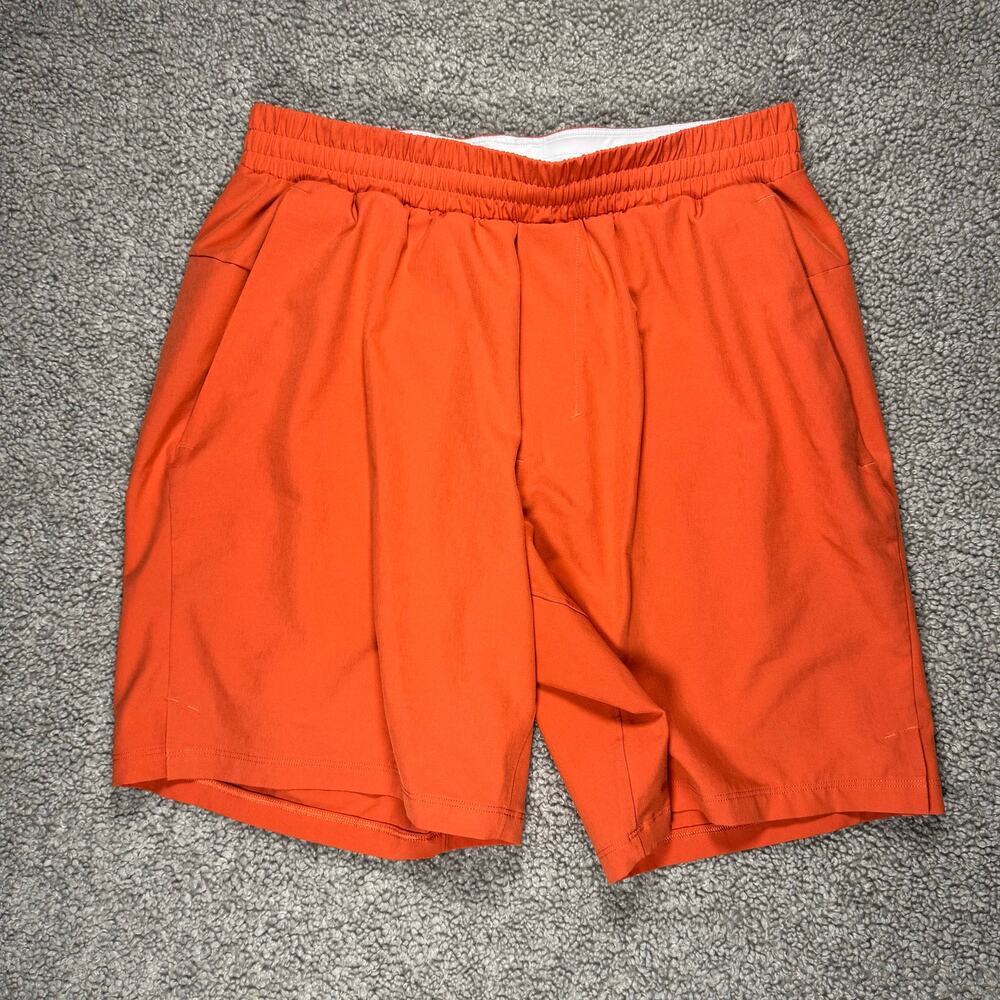 Lululemon Men’s Channel Cross Swim Short 7” Orange Trunks Size Medium PLS READ